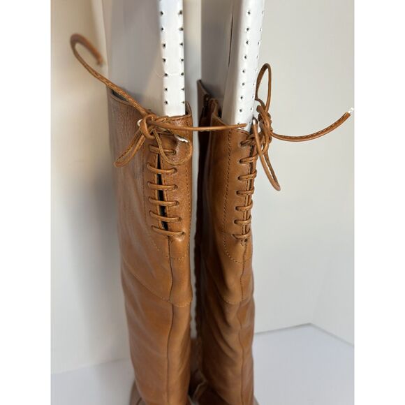 Lauren Ralph Lauren Leather Knee High Heeled Boots Designer Womens - Picture 6 of 11